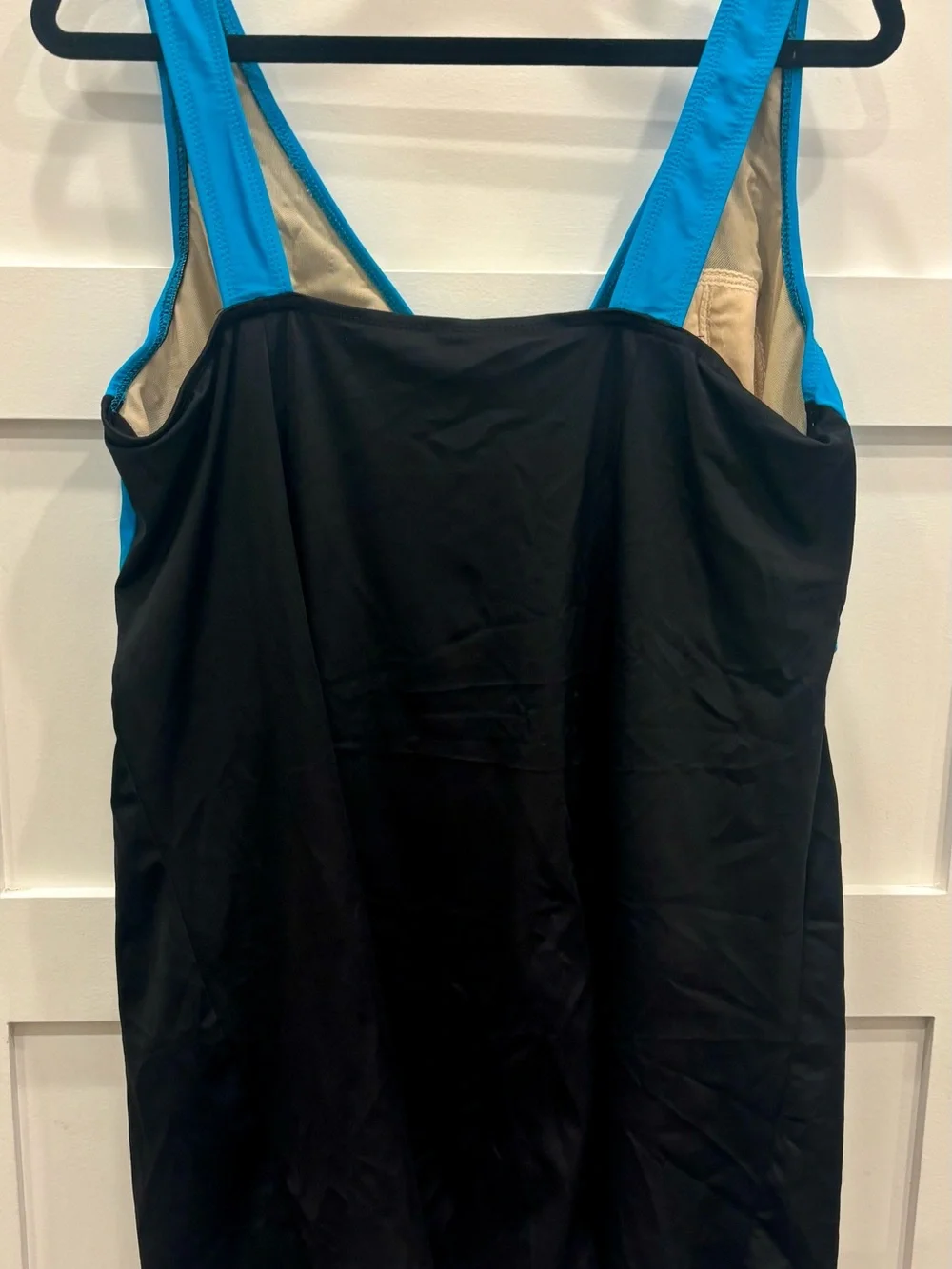 Always For Me Black & Blue Swim Dress